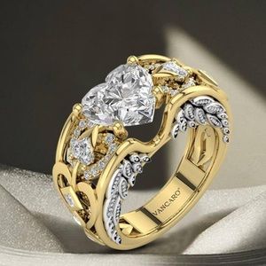 New Vancaro angel wing heart ring size 5